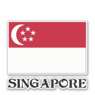 Flagga Singapore Klistermärken