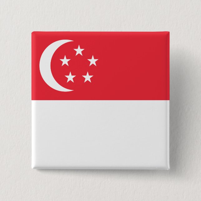 Flagga Singapore Knapp (Framsida)