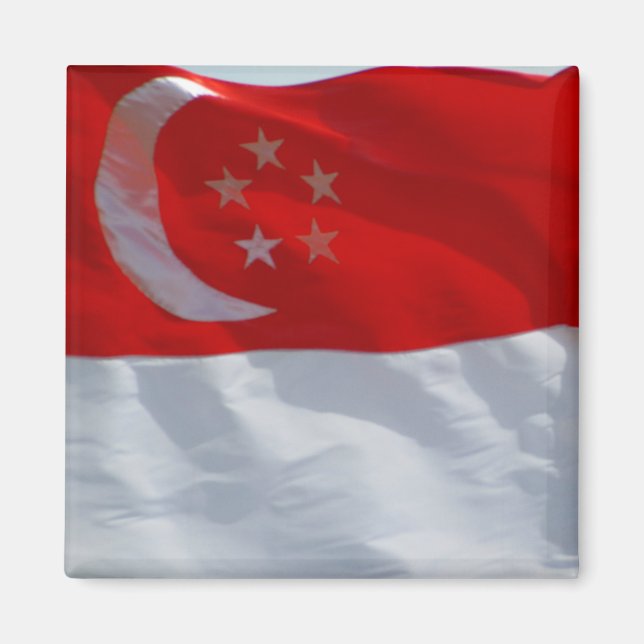 flagga singapore magnet (Framsidan)
