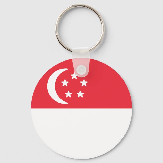 Flagga Singapore Nyckelring (Framsida)