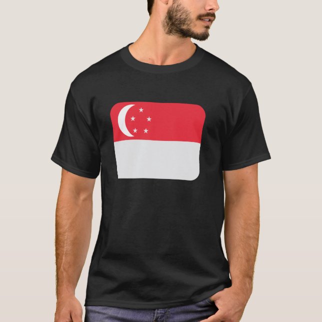 Flagga Singapore T Shirt (Framsida)