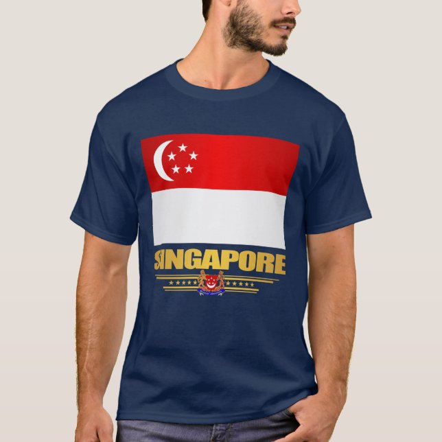 Flagga Singapore T-shirt (Framsida)