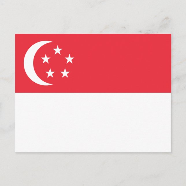 Flagga Singapore Vykort (Framsida)