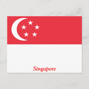 Flagga Singapore Vykort