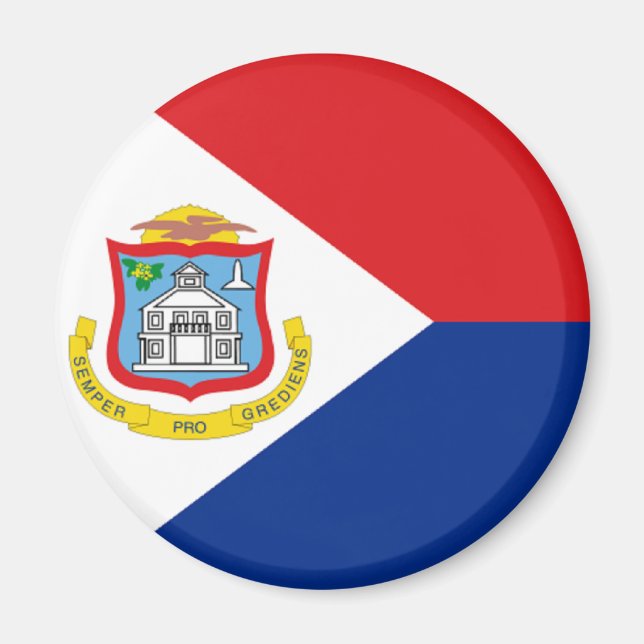 Flagga Sint Maarten Magnet (Framsidan)