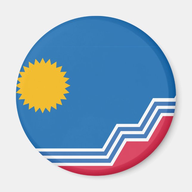 Flagga Sioux Falls, South Dakota Magnet (Framsidan)
