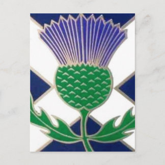 Flagga Skottland och Thistle Vykort