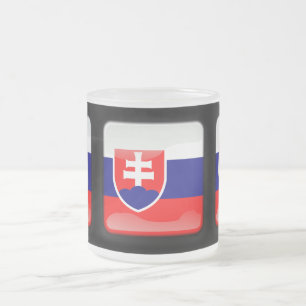 Flagga Slovakien Frostad Glasmugg