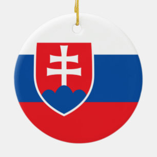 Flagga Slovakien Julgransprydnad Keramik