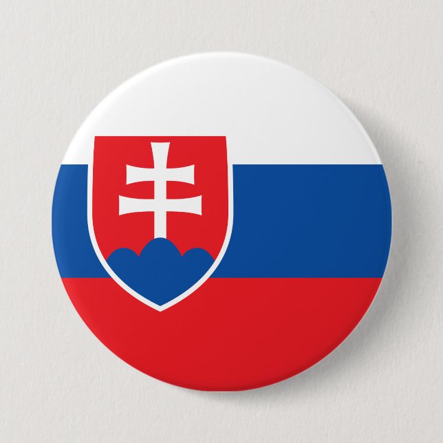 Flagga Slovakien Knapp (Framsida)
