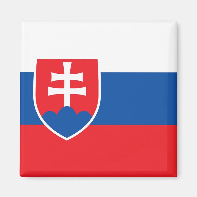 Flagga Slovakien Magnet (Framsidan)