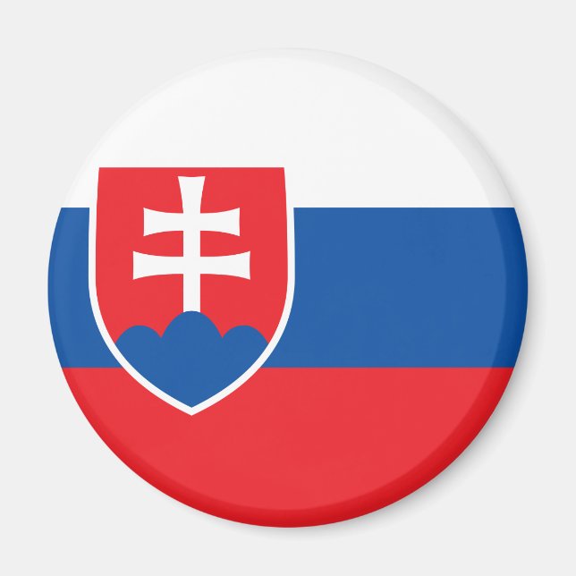 Flagga Slovakien Magnet (Framsidan)