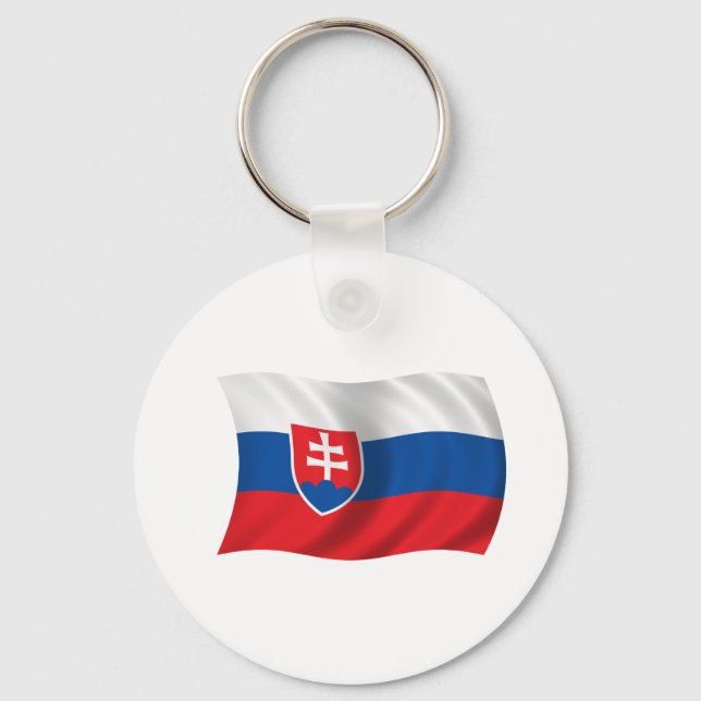 Flagga Slovakien Nyckelring (Framsida)