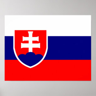 Flagga Slovakien Poster
