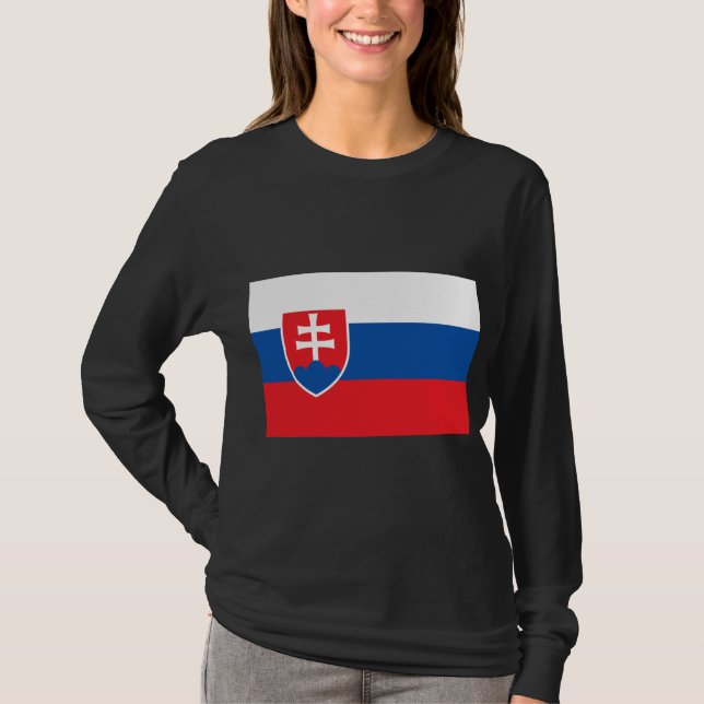 Flagga Slovakien T Shirt (Framsida)