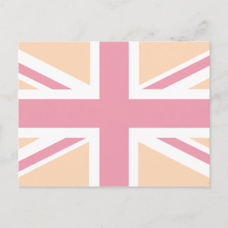 flagga soft rosa Union Jack British (UK) Vykort