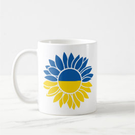 Flagga solrossolrosblomma kaffemugg