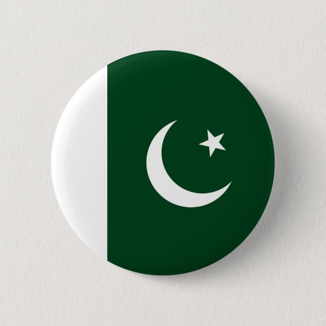 Flagga som är pakistansk på Pin/, knäppas emblem Knapp (Framsida)