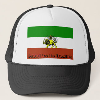 Flagga som är stolt att vara iranskt truckerkeps