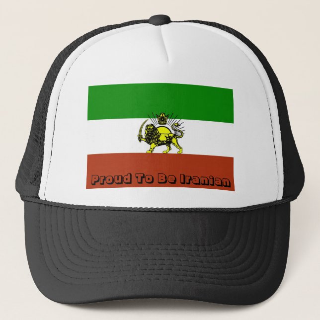 Flagga som är stolt att vara iranskt truckerkeps (Framsida)
