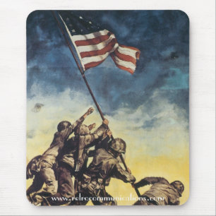 Flagga som lyfter över Iwo Jima Musmatta