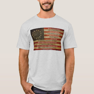 Flagga som ridas ut av kränkningar av tee shirt