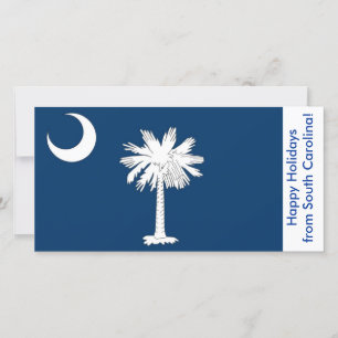 Flagga South Carolina, Glad helg från USA Julkort