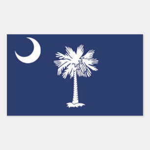 Flagga South Carolina Rektangulärt Klistermärke