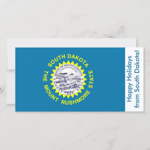 Flagga South Dakota, Glad helg från USA Julkort