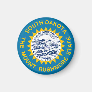 Flagga South Dakota Magnet