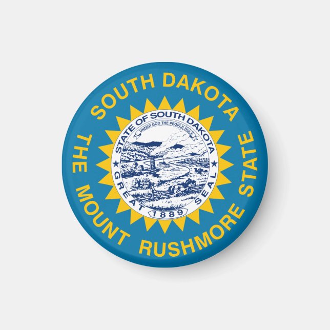Flagga South Dakota Magnet (Framsidan)