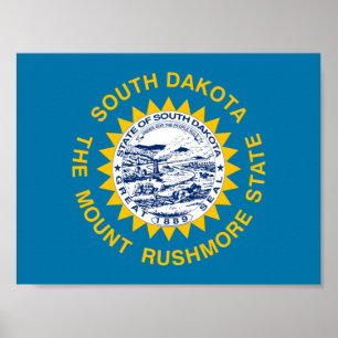 Flagga South Dakota Poster