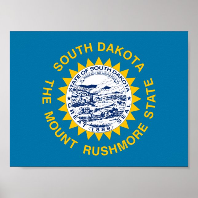 Flagga South Dakota Poster (Framsidan)