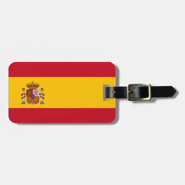 Flagga Spanien Bagagebricka (Horisontell Framsida)