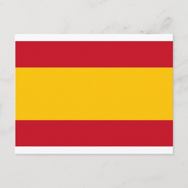 Flagga Spanien, Bandera de España, Bandera Español Vykort (Framsida)