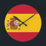 Flagga Spanien-Bandera de España-Spanien Rund Klocka<br><div class="desc">Flagga Spanien - Bandera de España - Spanska Flagga - Bandera Española

flagga, spain, spansk, flagga av spain, spansk flagga, madrid, barcelona, granada, bandera, españa, bandera, bandera espana, bandera españa, bandera espanola, bandera española, land, espana, espanol, espanola, europe, flagga, flagga, spain, spain, flagga, spansk, spansk flagga</div>