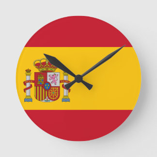 Flagga Spanien-Bandera de España-Spanien Rund Klocka