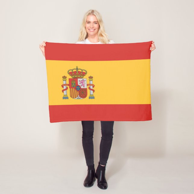 Flagga Spanien Fleecefilt (På plats)