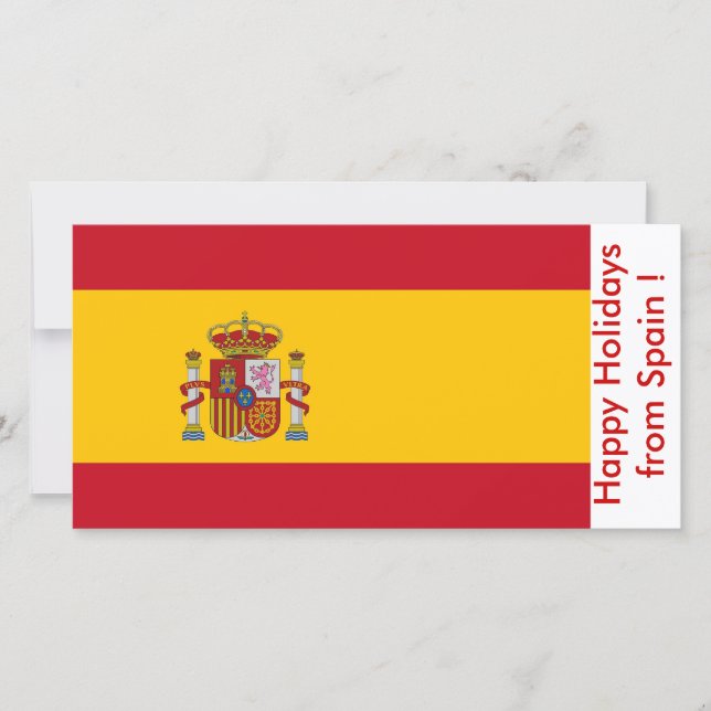 Flagga Spanien, Glad helg från Spanien Julkort (Framsida)
