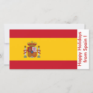 Flagga Spanien, Glad helg från Spanien Julkort