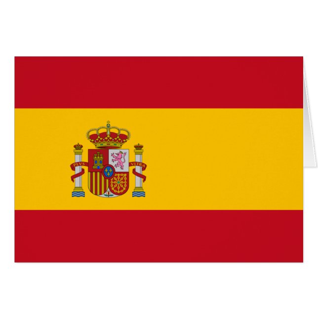 Flagga Spanien Hälsningskort (Framsidan Horizontal)