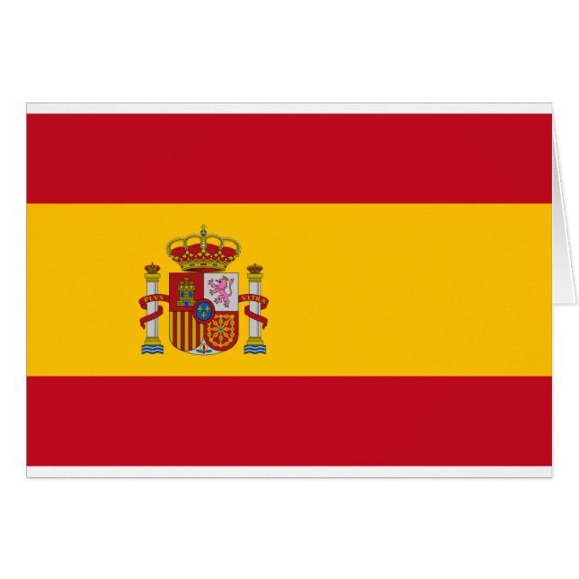 Flagga Spanien Hälsningskort (Framsidan Horizontal)