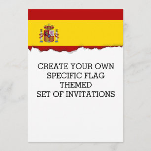Flagga Spanien Inbjudningar