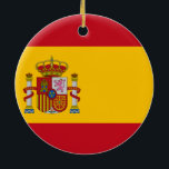 Flagga Spanien Julgransprydnad Keramik<br><div class="desc">Flagga Spanien-Bandera de España-La Rojigualda</div>