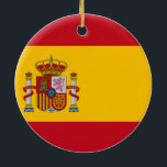 Flagga Spanien Julgransprydnad Keramik<br><div class="desc">Flagga Spanien-Bandera de España-La Rojigualda</div>