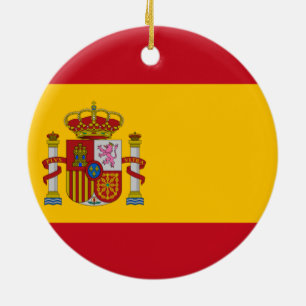 Flagga Spanien Julgransprydnad Keramik
