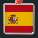 Flagga Spanien Julgransprydnad Metall<br><div class="desc">Flagga Spanien-Bandera de España-La Rojigualda</div>