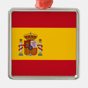 Flagga Spanien Julgransprydnad Metall