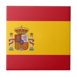 Flagga Spanien Kakelplatta