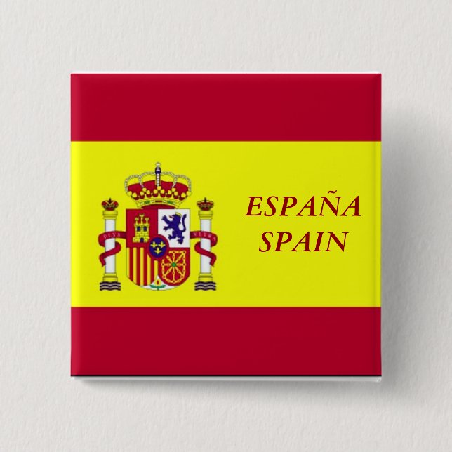 Flagga Spanien Knapp (Framsida)